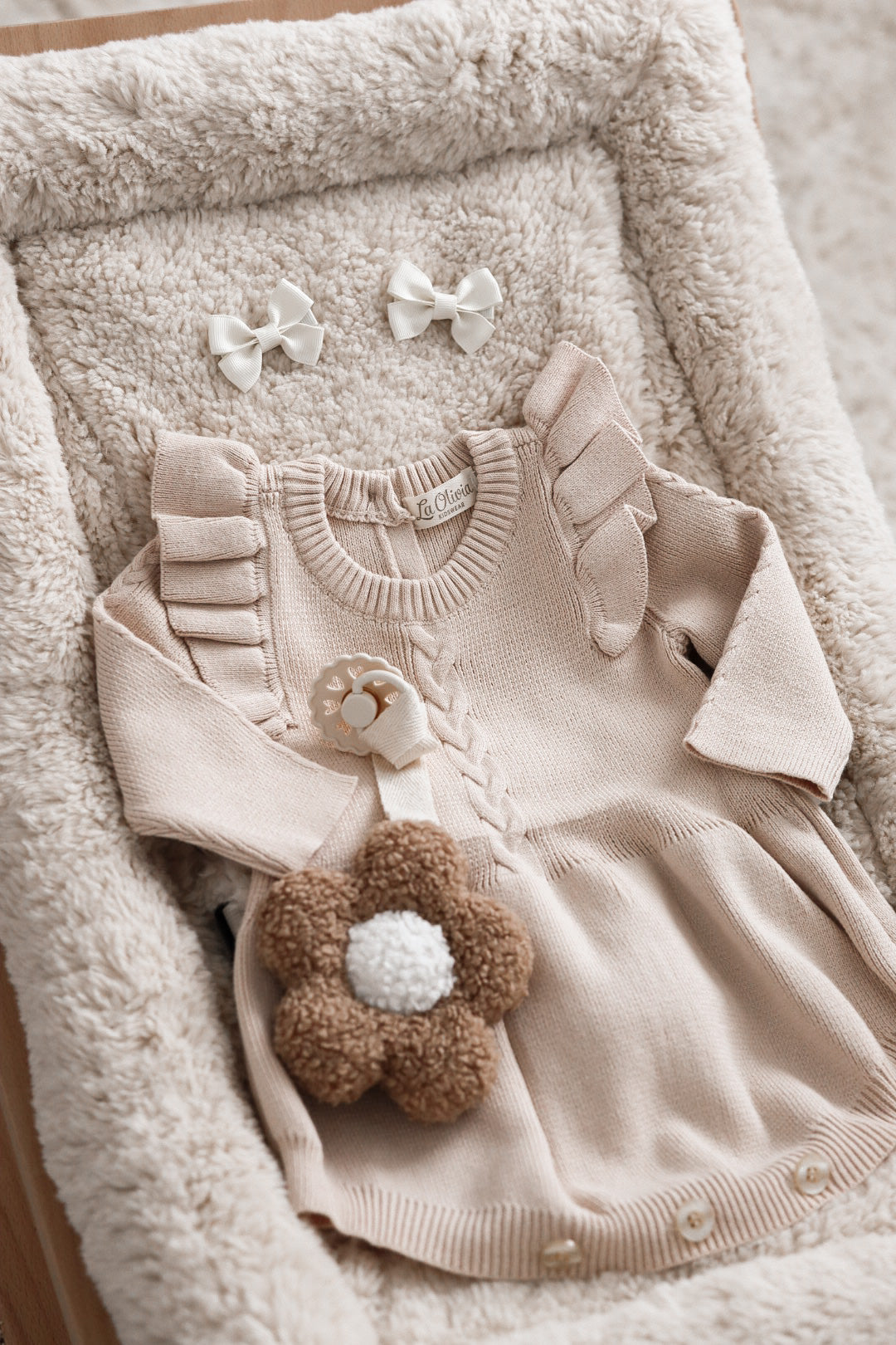 La Olivia Kids Mary-romper, Nude