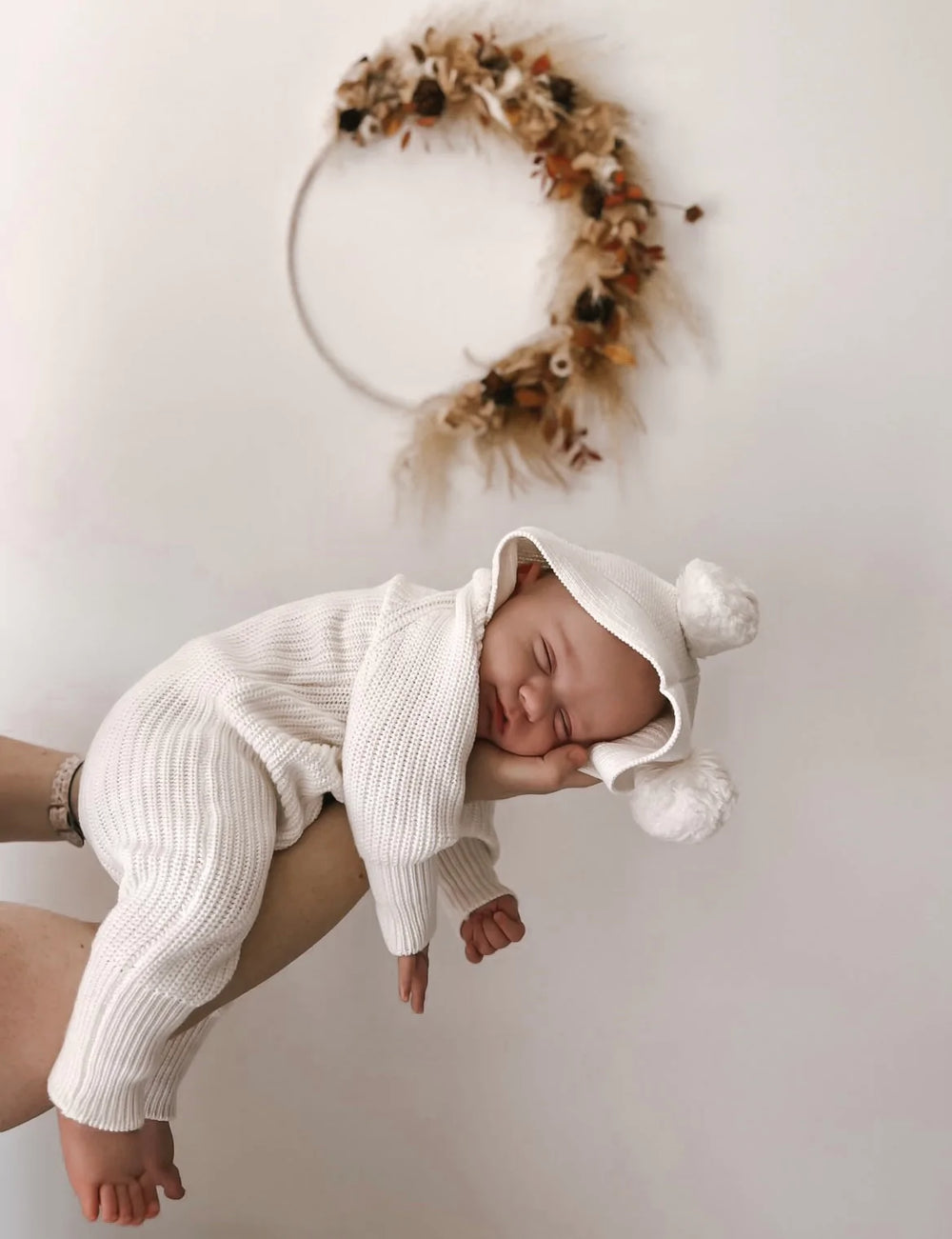 Little B's Nursery Classic Knit Hoodie, Milk