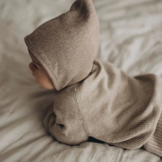 TISU vauvan keijumyssy vohvelikangasta Oat tai Ecru, pehmeä ja hengittävä pipo
